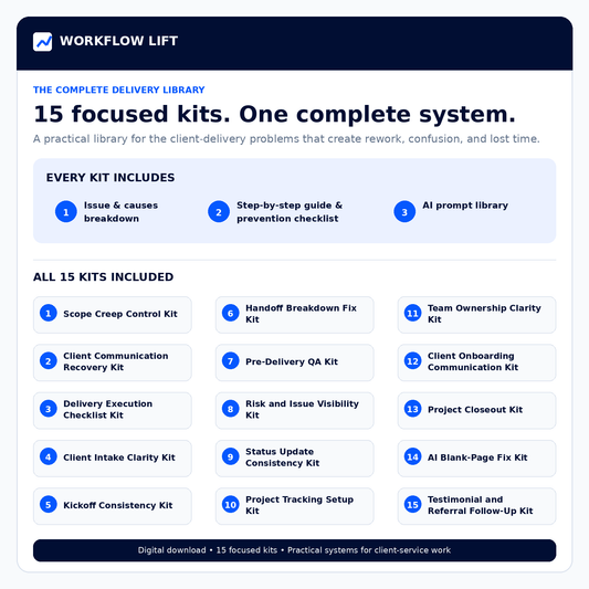 Complete Client Delivery Issue Library (Bundle)