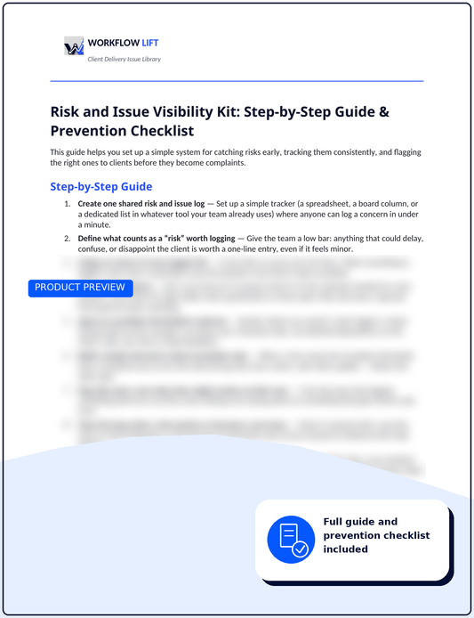 Risk and Issue Visibility Kit