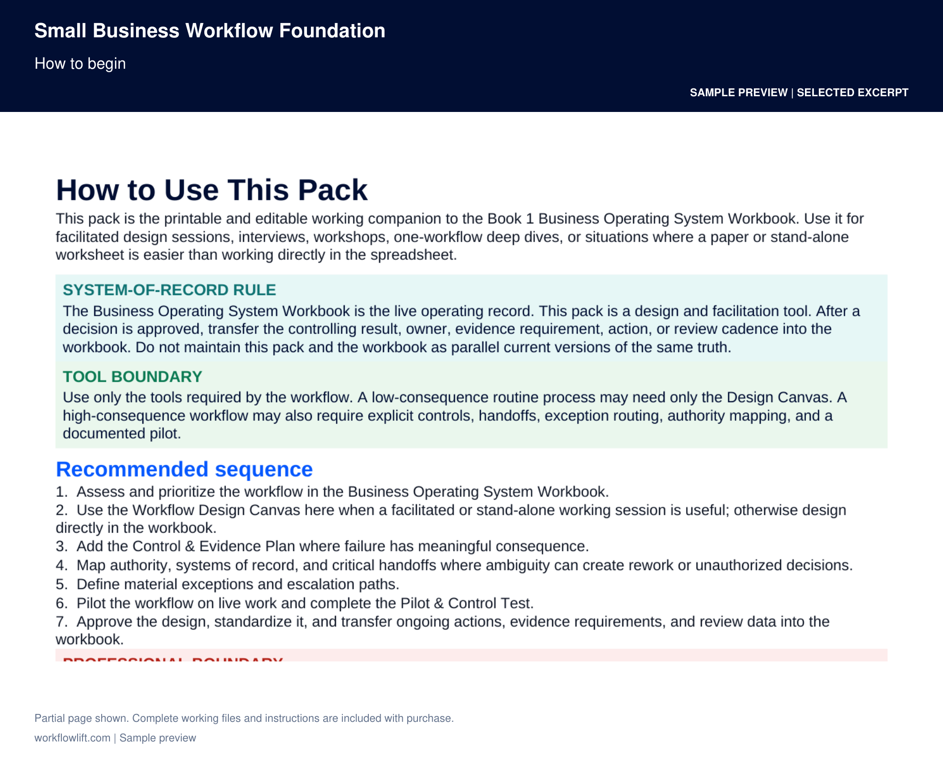 Follow the setup sequence for your business workflows.