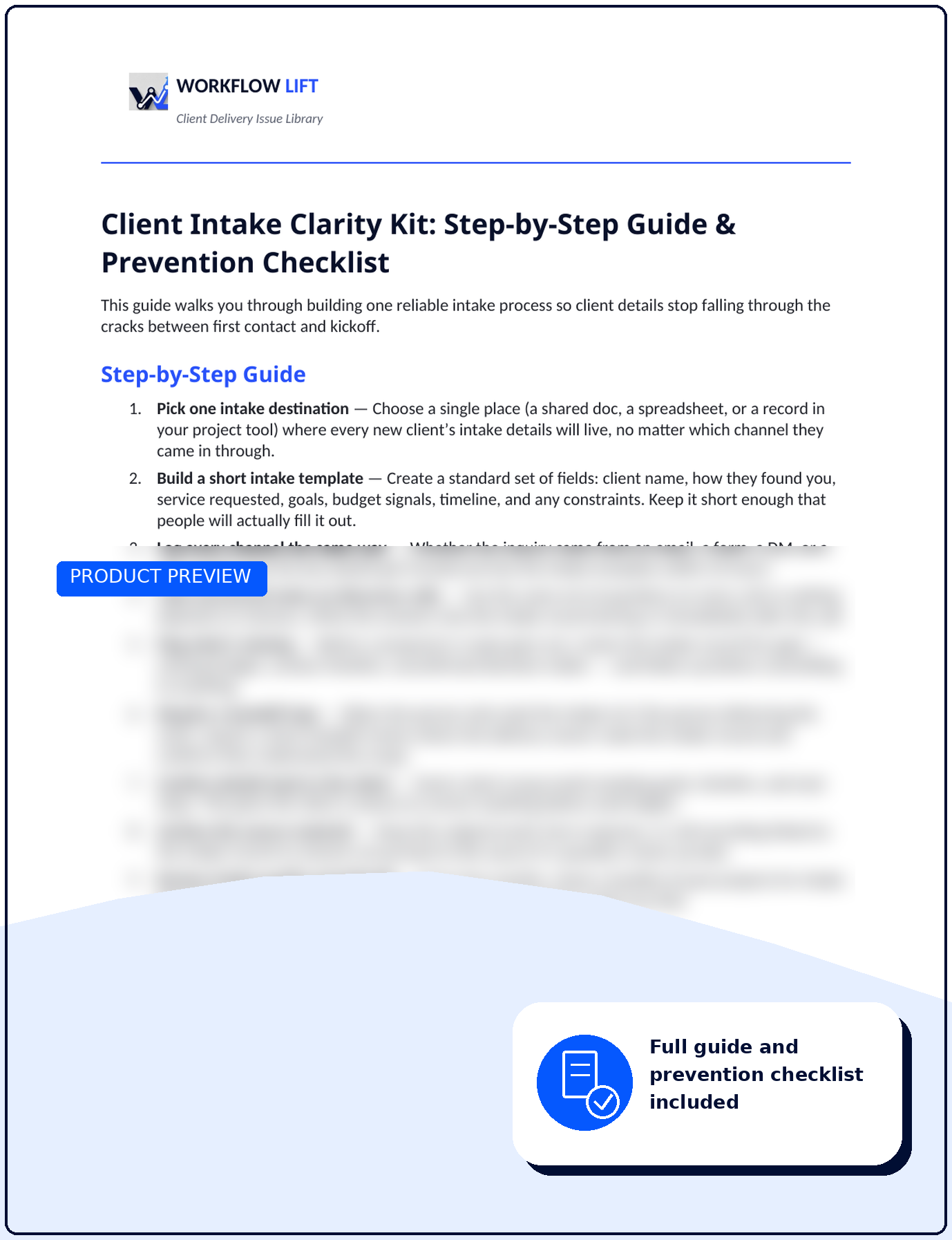 Client Intake Clarity Kit