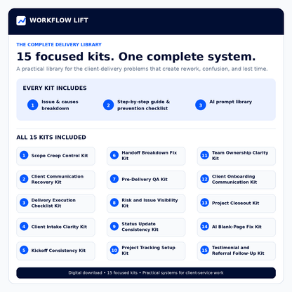 Complete Client Delivery Issue Library (Bundle)