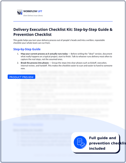 Delivery Execution Checklist Kit