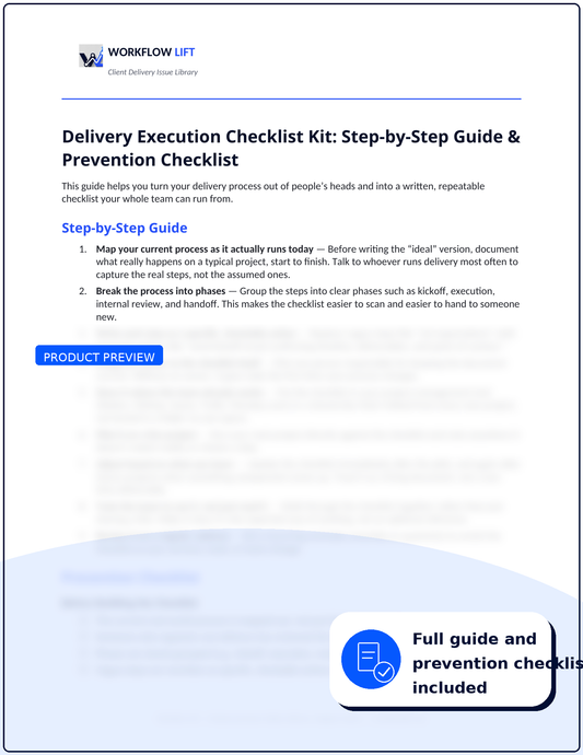 Delivery Execution Checklist Kit