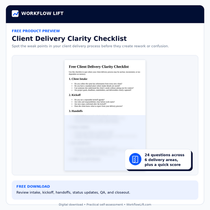 Free Client Delivery Clarity Checklist