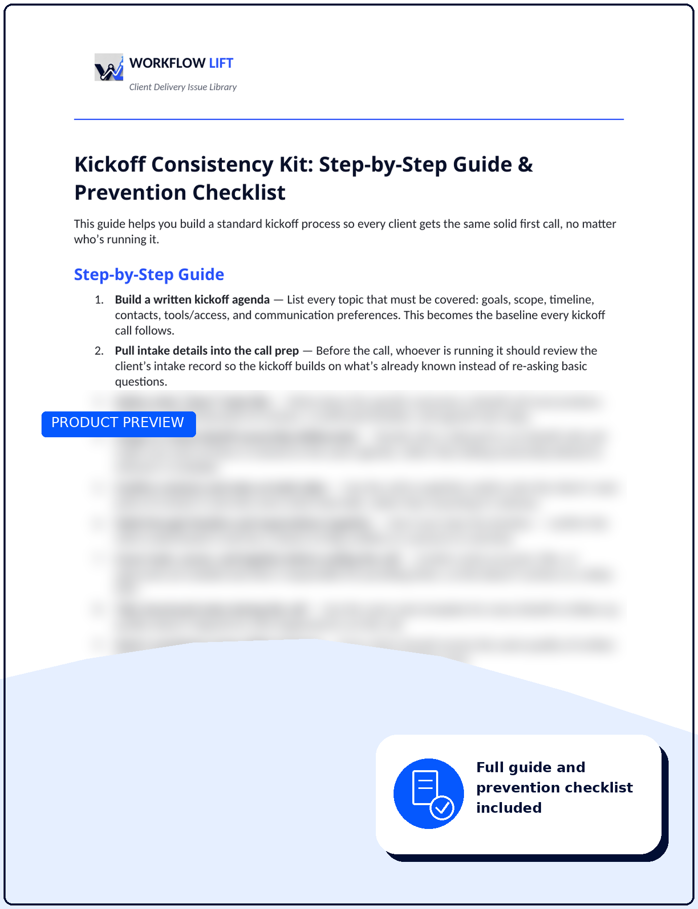 Kickoff Consistency Kit