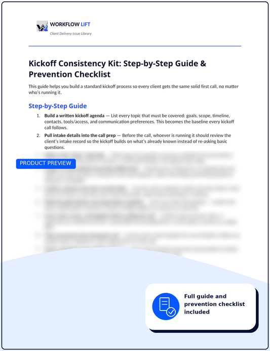Kickoff Consistency Kit