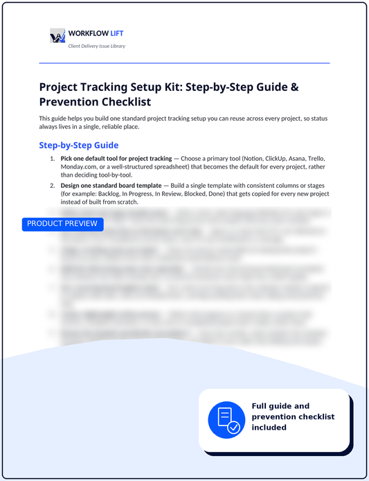 Project Tracking Setup Kit